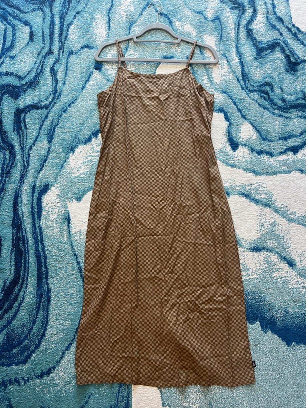 Vans Brown Checker Slip Midi Dress